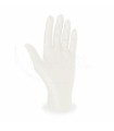 RUKAVICE LATEXOVE BIELE, NEPUDR.M