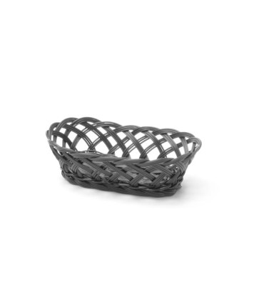 #4016 Košík pletený, HENDI, oválny, Čierna, 225x130x(H)55mm