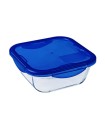 Žiaruvzdorná nádoba s vekom 16,6 x 16,6 cm,  0,8 l PYREX