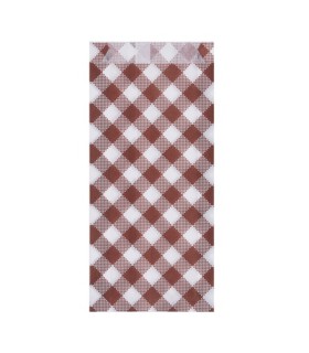 #4980 Papierové vrecko Karo 9+2,5 x 20 cm na párok v rožku [300 ks]