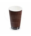 Papierový pohár PREMIUM Ø90mm 510ml `XL: 0,4L/16oz` [25 ks]