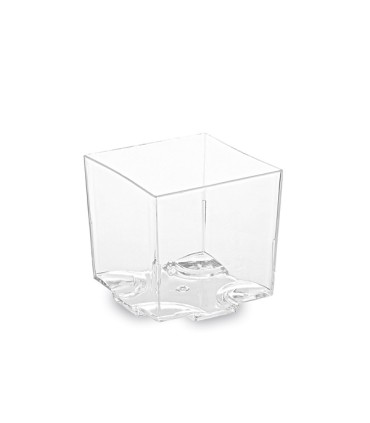 #3144 Fingerfood pohárik (PS) hranatý číry 44 x 44 x 43 mm 65ml