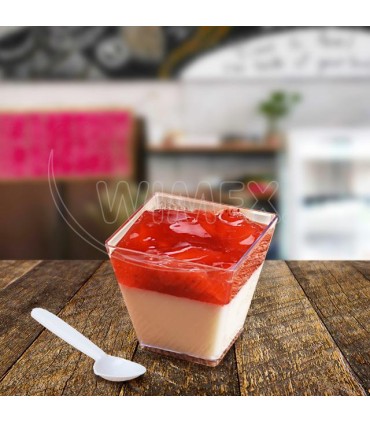 #1873 Fingerfood pohárik (PS) hranatý číry 59 x 59 x 54 mm 100ml [50 ks]
