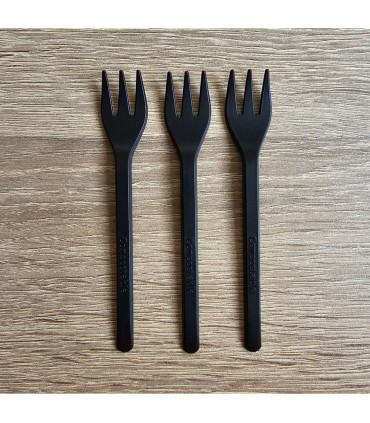 #8968 kompostovatelne-mini-vidlicky-10cm-cierne-recyklovatelne