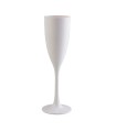 POHAR CHAMPAGNE FLUTE, biely, NEROZBITNÉ SKLO