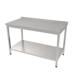 #1517 PRACOVNÝ STOL NEREZ  S POLICOU   600x600x850 (v) MM